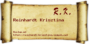 Reinhardt Krisztina névjegykártya